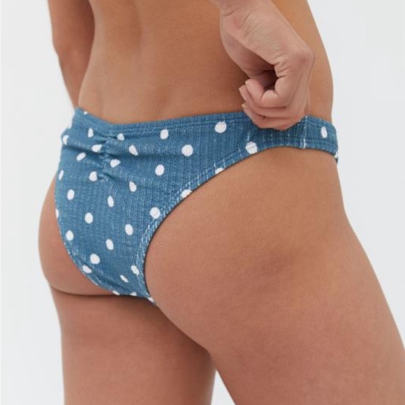 NWT Urban outfitters Out from under Polka Dot rucked back bikini bottom Size L - Picture 1 of 8